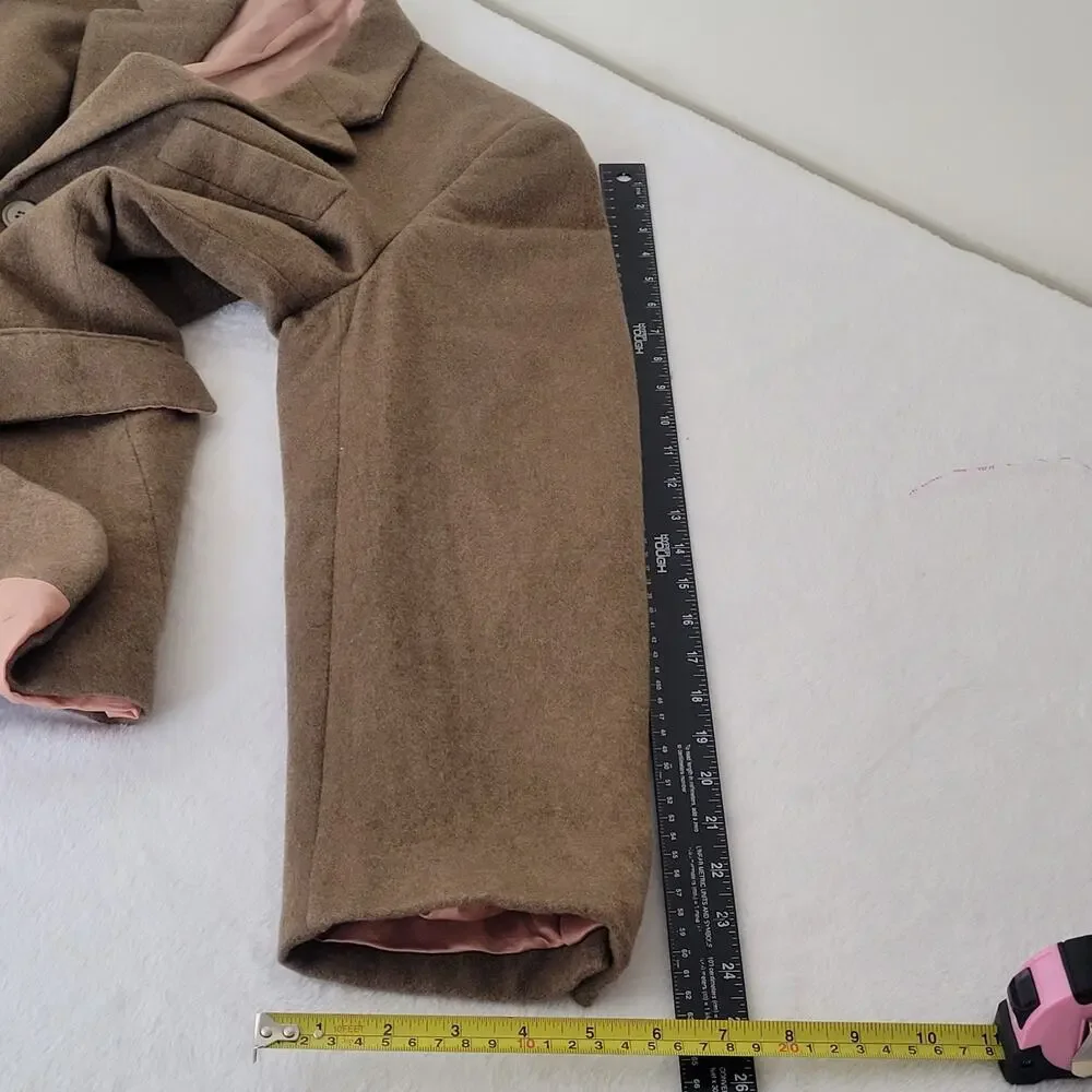 Vtg Size 38R Emanuel Ungaro Covarra Cashmere Wool Blazer Sportscoat Mocha Mousse